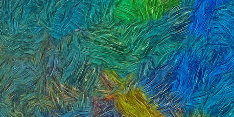 Abstract texture background. Digital painting in Vincent Van Gogh style artwork. Hand drawn artistic pattern. Modern art. Good for printed pictures, postcards, posters or wallpapers and textile print.