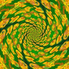 Golden colors artistic background in oil painting style.