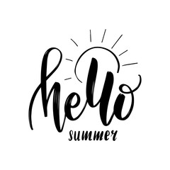 Obraz premium lettering hello summer