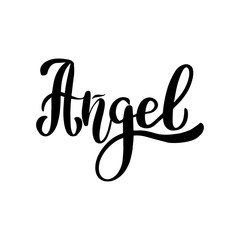 brush lettering angel