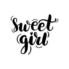 Fototapeta na wymiar lettering sweet girl