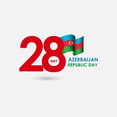 28 Year Azerbaijan Republic Day Celebration Vector Template Design Illustration