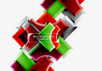 Geometrical 3d shapes background