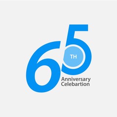 65 th Anniversary Celebration Vector Template Design Illustration
