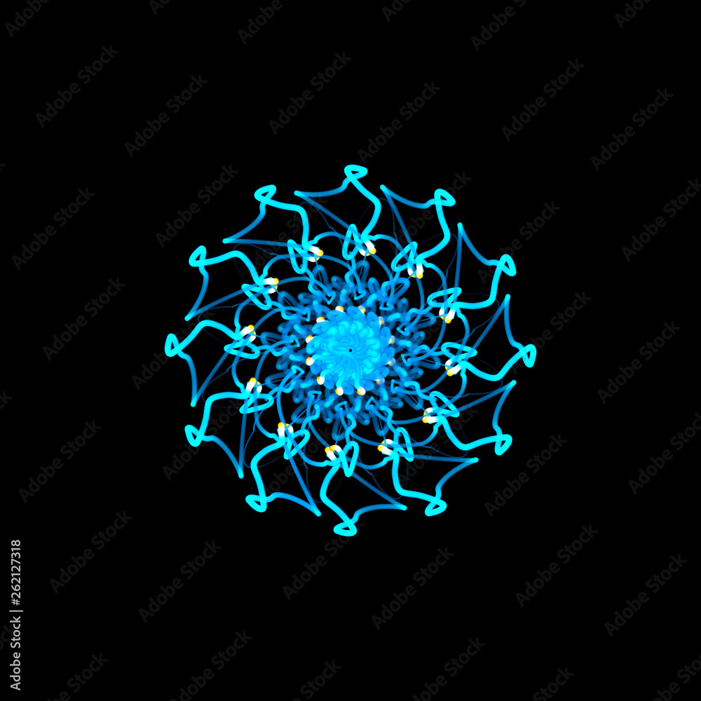 Poster abstract graphic structure of many glowing lines and particles. futuristic connection concept. creat