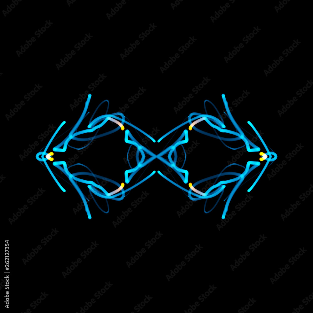 Poster abstract graphic structure of many glowing lines and particles. futuristic connection concept. creat