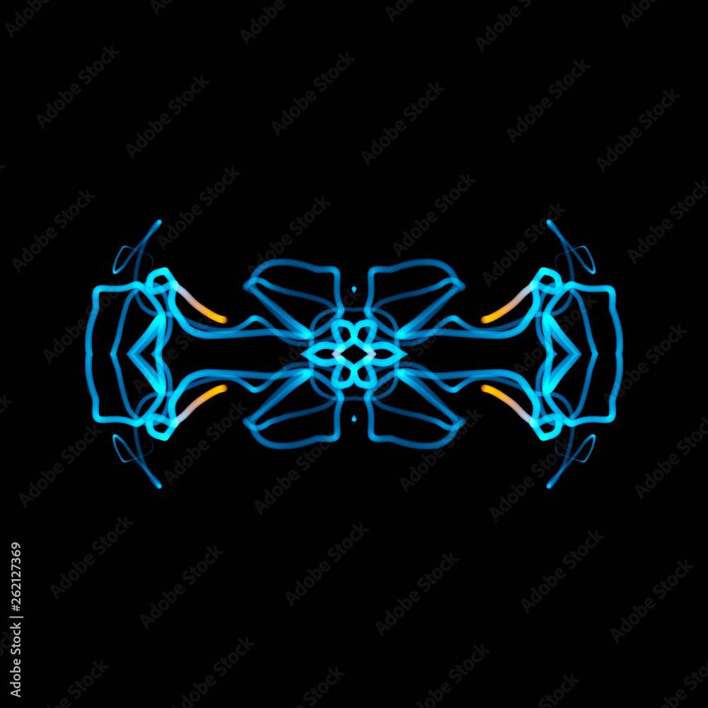 Poster abstract graphic structure of many glowing lines and particles. futuristic connection concept. creat