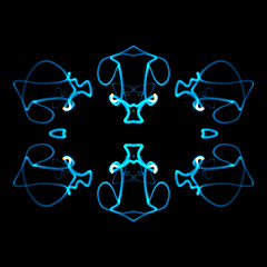 Abstract graphic structure of many glowing lines and particles. Futuristic connection concept. Creative science, technological background with digital composition. 3D render