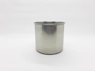 Traditional Antique Ethnic Vintage Retro Metallic Tea Cup Photo in White Isolated Background as Graphic Resources