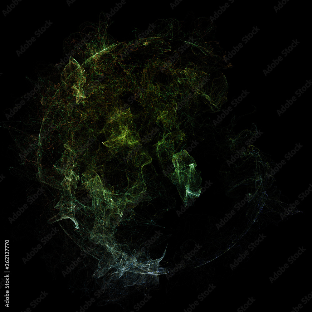 Poster abstract particle sphere, science background.virtual flow big binary data visualization. digital tec