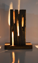 Handmade wooden lamps from eco materials