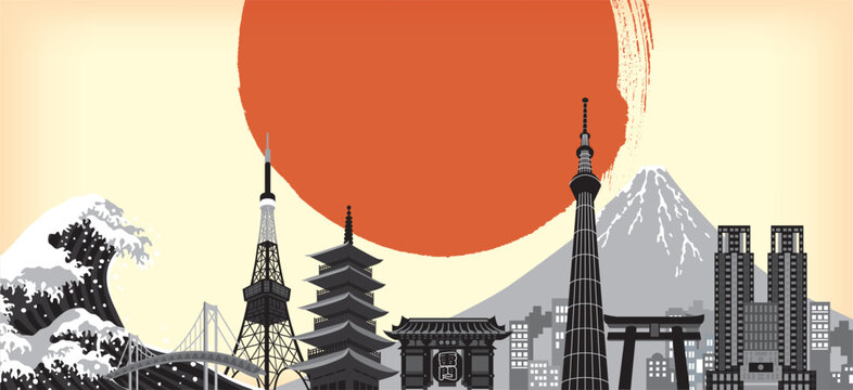 日本のイメージイラスト（東京）