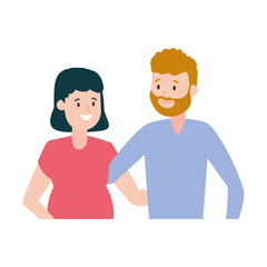 happy pregnant couple