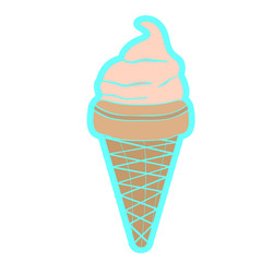 Isolated ice cream cone. Vector illustration design
