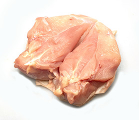 Chicken breast To cook. White backdrop