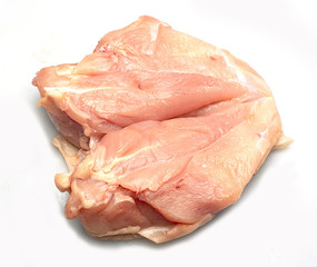 Chicken breast To cook. White backdrop