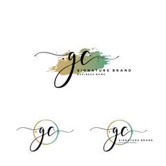 G C GC Initial letter handwriting and  signature logo.