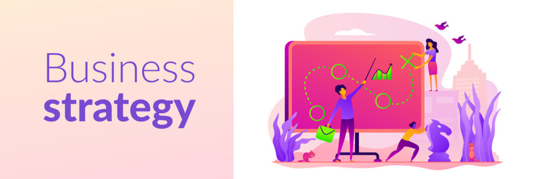 Career development, careerbuilder, personality development and career planning progress concept. Vector banner template for social media with text copy space and infographic concept illustration.