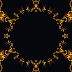 Liquid gold effect oil painting artwork. Creative luxury design. Golden colors pattern background.