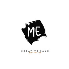 M E ME Initial logo template vector