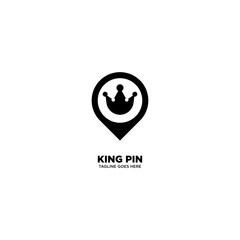 King Pin logo template, vector illustration - Vector