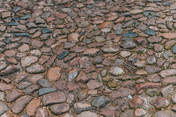 Ancient colorful paving stone