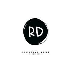 R D RD Initial logo template vector