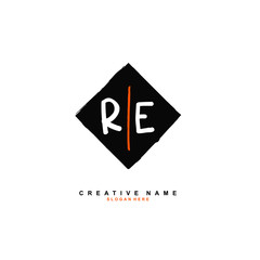R E RE Initial logo template vector
