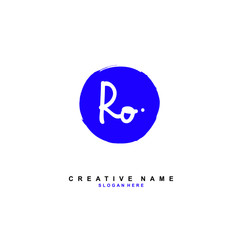 R O RO Initial logo template vector