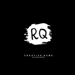 R Q RQ Initial logo template vector