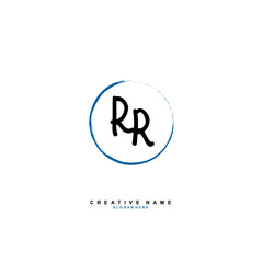 R RR Initial logo template vector