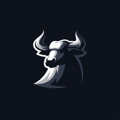 Fototapeta na wymiar bull logo design vector illustration ready to use