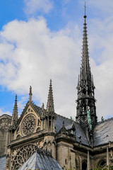Fototapeta na wymiar Catedral de Notre Dame Detalle Exterior