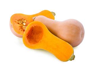 butternut squash isolated on white background