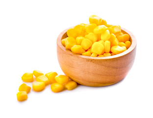 canned corn on a white background
