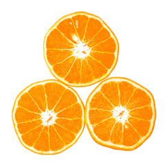 orange fruits isolated on white background
