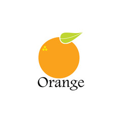 orange fruit cute shine label vector