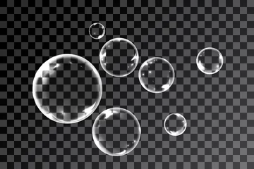 Foto op Plexiglas Bubbles in transparent background © Rawpixel.com