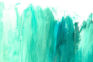 Green paint on canvas