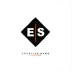 E S ES Initial logo template vector