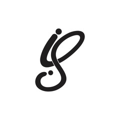 letters is curves motion design logo vector