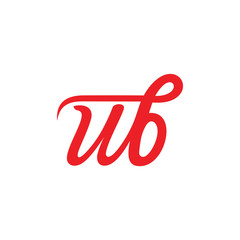 letters wb curves insignia logo vector