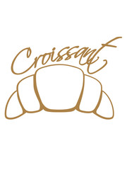 kontur croissant mit text brötchen lecker hunger essen backen französisch bäckerei bäcker frühstück clipart cool design