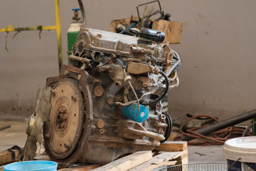 Forklift in the warehouse