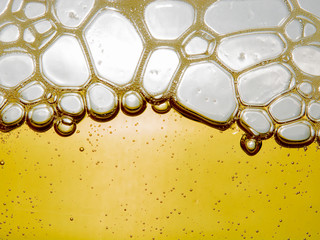 beer foam close-up