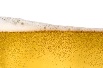beer foam close-up
