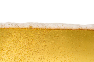 beer foam close-up