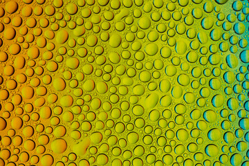 water drops on colorful background