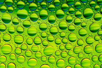 water drops on colorful background