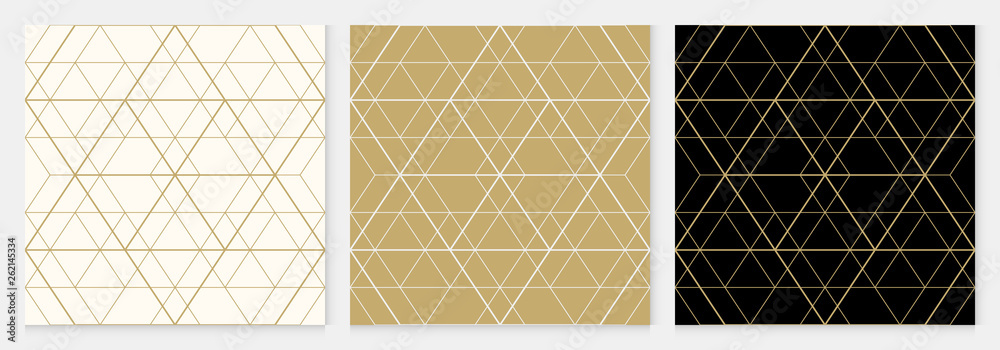 Poster background pattern seamless geometric abstract gold luxury color vector.